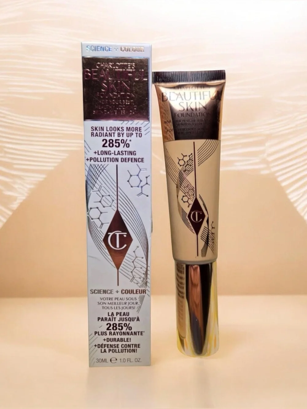 Charlotte Tilbury Beautiful Skin Foundation 8 Neutral 1 fl oz